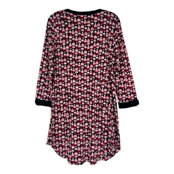 Kate Spade Sz Large Cupcake Print Sleep Shirt Pink & Red Pockets EUC - Picture 2 of 10